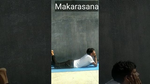 Makarasana | Corcodile Pose | #yogaandfitnesswithshiva #yoga #shorts #youtube #workout ???