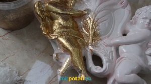 Поталь / Как работать резанной поталью