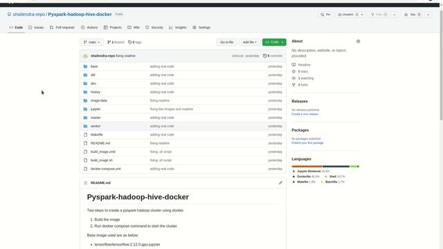 Create pyspark hadoop hive cluster using docker in few steps смотреть онлайн