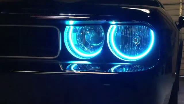 Custom ORACLE Lighting halo installation on a Dodge Challen смотреть онлайн