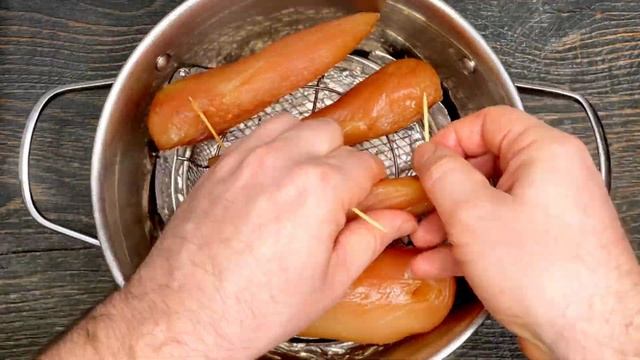 ?? Как приготовить ГРУДКУ невероятно вкусную копченую сыровяленую в обычной кастрюле на кухне