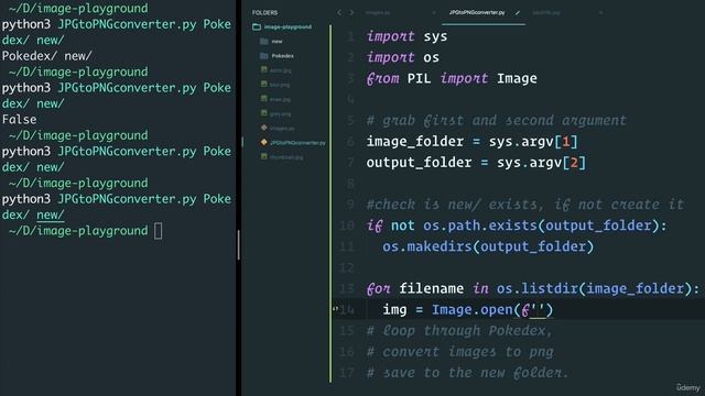 Solution JPG to PNG Pokedex Converter - Python Full Course 2023