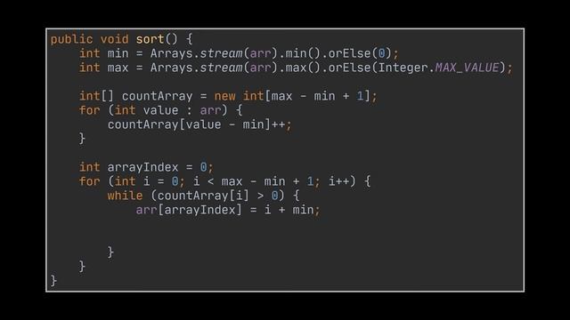 Counting Sort Explained and Implemented with Examples in Java | Sorting Algorithms | Geekific