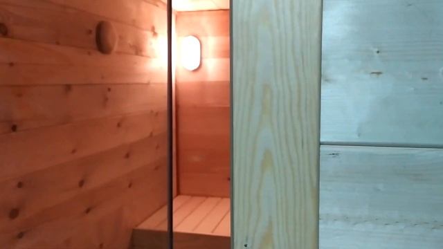 Каркасная перевозная баня 2,15 на 4. Строительство бань в Новосибирске. Баня дачная.
