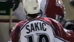 Valeri Kamensky assists on great Joe Sakic's goal vs Ducks (1998)