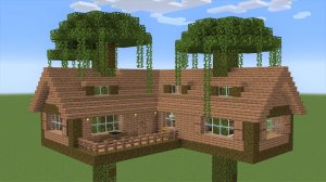 Майнкрафт  - Как построить большой дом на дереве. Minecraft