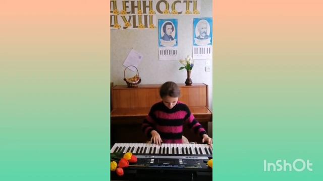 ВЕЛИКОДНІЙ ФЛЕШМОБ. Українська народна пісня Бандура Куртєєва Єва.