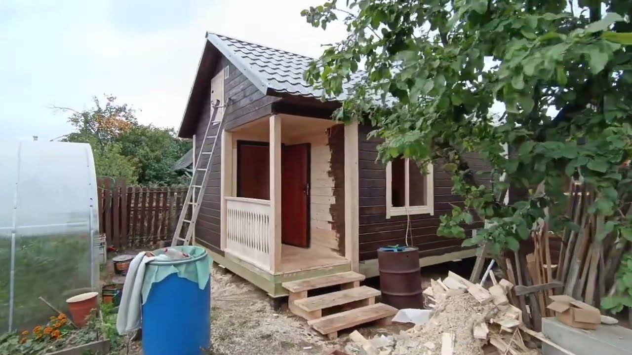 Баня 6х4 и хоз. блок 5х3 смотреть онлайн