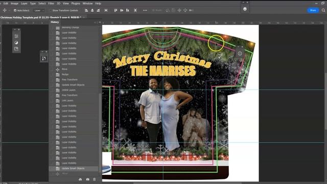NEW 2022 Photoshop Holiday Template Demonstration. How to flip the template to coordinate with shoe смотреть онлайн