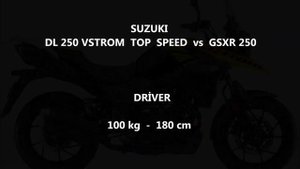 TOP SPEED, SUZUKİ GSX R 125 vs GSX R 250 vs DL 250 V STROM vs DL 650 V STROM,ACCELERATİON,SPEED TES