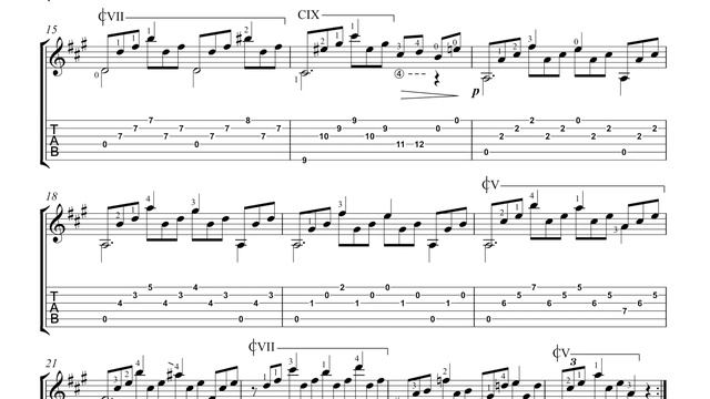 Op. 60, No. 3 TABS - Matteo Carcassi | Classical Guitar | Sheet Music Archive SMAA смотреть онлайн