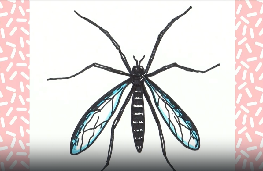 Комарик. Рисуем поэтапно смотреть онлайн