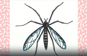 Комарик. Рисуем поэтапно