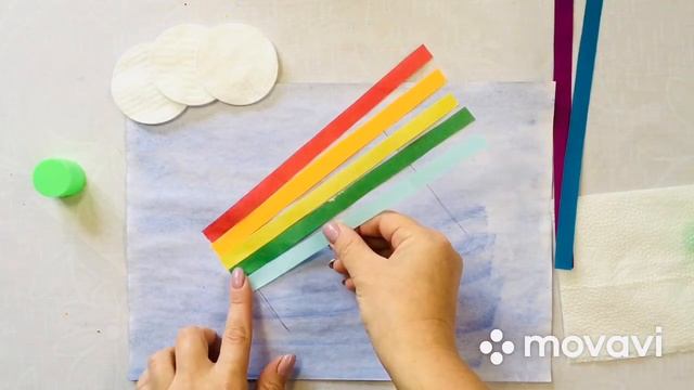 Аппликация "Радуга на облаке" смотреть онлайн