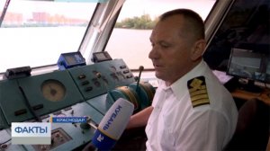 В Краснодаре пассажирский теплоход совершил первое в году плавание по Кубани