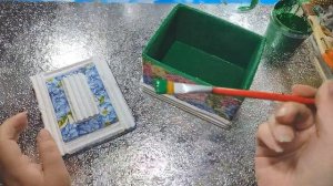 DIY. Идея шкатулки из картона своими руками! Декупаж коробки! Вариант декорирования коробки!