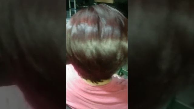 burgundy short hair color