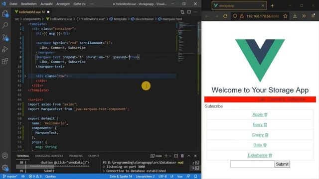 Components in VUE JS 1 Marquee Tag in 2022