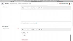 Moodle - Editing Text
