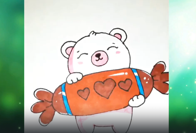 Рисуем Мишку с конфеткой смотреть онлайн