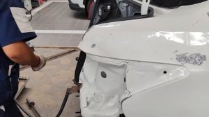 Nissan Sylphy rear rear collision damage repair as new#Accident car repair # Mechanic Han