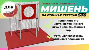 Круглая мишень ГТО S76 IronKing для испытания метание мяча ГТО