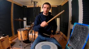 1. Развитие кистевой техники (упражнение на барабанах для начинающих)