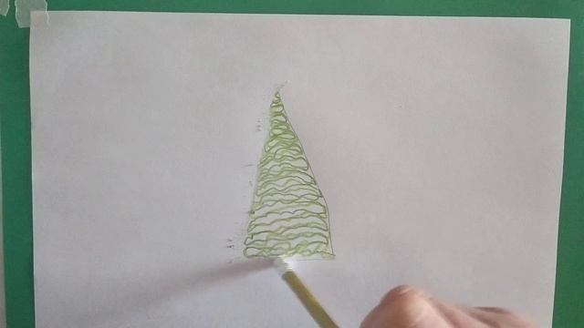 Рисуем красивую новогоднюю елочку с детьми!