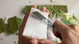 ? ?  Kingdom Of Olive oil Soap Cubes ?  резка кубиками мыла  ?