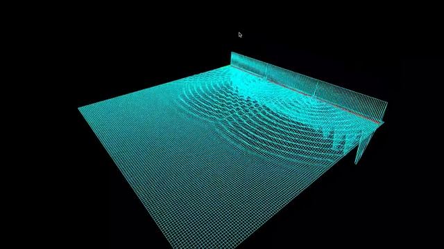 Wave simulation 3D Processing JAVA - Double slit experiment смотреть онлайн