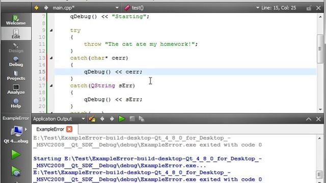 C++ Qt 103 - Error Handling смотреть онлайн