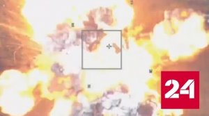 Уничтожение Т-72 ВСУ корректируемым боеприпасом попало на видео - Россия 24