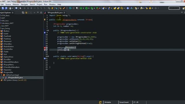 19. JProgressBar Java Swing Tutorial without voice смотреть онлайн