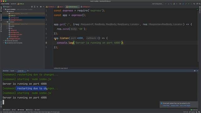 Установка и настройка React + NodeJS