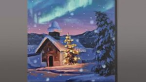 (8 Correa Art) Snowy Christmas Night _ Acrylic Painting _ Correa Art
