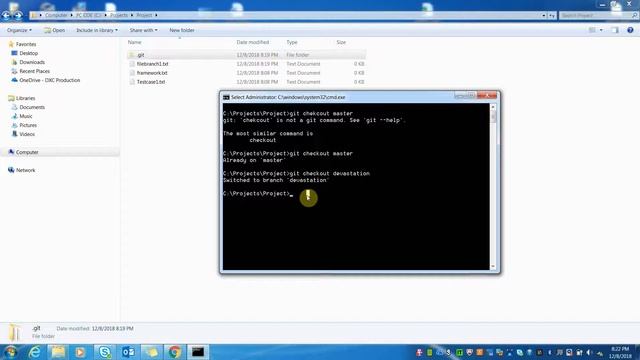 git branches | branching & merging in git  | git using cmd | Part 4