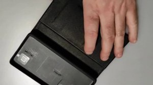 Чехол-книжка с вмонтированным силиконовым бампером под телефон IPhone 12 Кожа. Технологич. отверсти