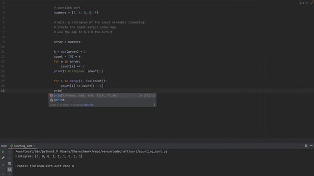 9. Counting Sort Python Practice