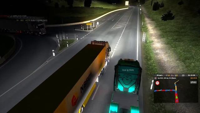 Euro Truck Simulator 2 TruckersMP - Не уместный обгон