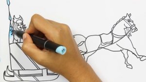 СНЕЖНАЯ КОРОЛЕВА с лошадью | Рисование и Раскраски