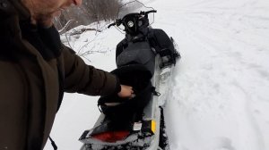 BRP 1200. Покатушки на снегоходе. Порвали 3 ремня вариатора.Встреча с ребятами.