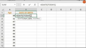 How To Age to Date of Birth Calculate Excel | Date of Birth to Age | Age and Date To Date of Birth