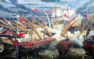 Первая  победа русского флота над шведами в Северной войне . Гангутское сражение