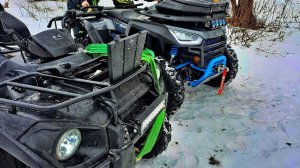 Kawasaki Brute Force 300 и Segway Snarler - Лёд , снег , дрифт , всё как обычно )