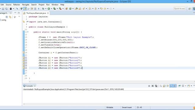 #23 Java Swing Tutorial |Layout Managers Null Layout
