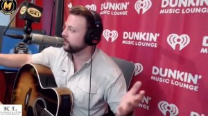 Walker Montgomery kicks Ryan Holmes for putting a “baby face” filter on. #DunkinMusicLoungeOrlando