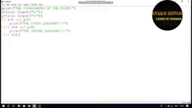 Program to find in which quadrant is the point_how to code_worlingwithpython