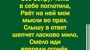 Я иду, надо мною склонилась тёмная ночь