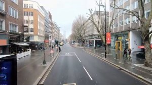 London BUS Ride ?? Route 390 in Snowfall - ARCHWAY Station to VICTORIA Bus Stn via Oxford Street