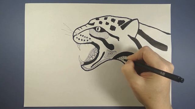 Как нарисовать ягуара. Абстракция смотреть онлайн